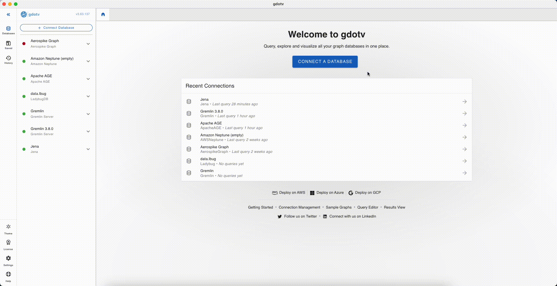 Connect a pgGraph-enabled PostgreSQL instance to gdotv in seconds