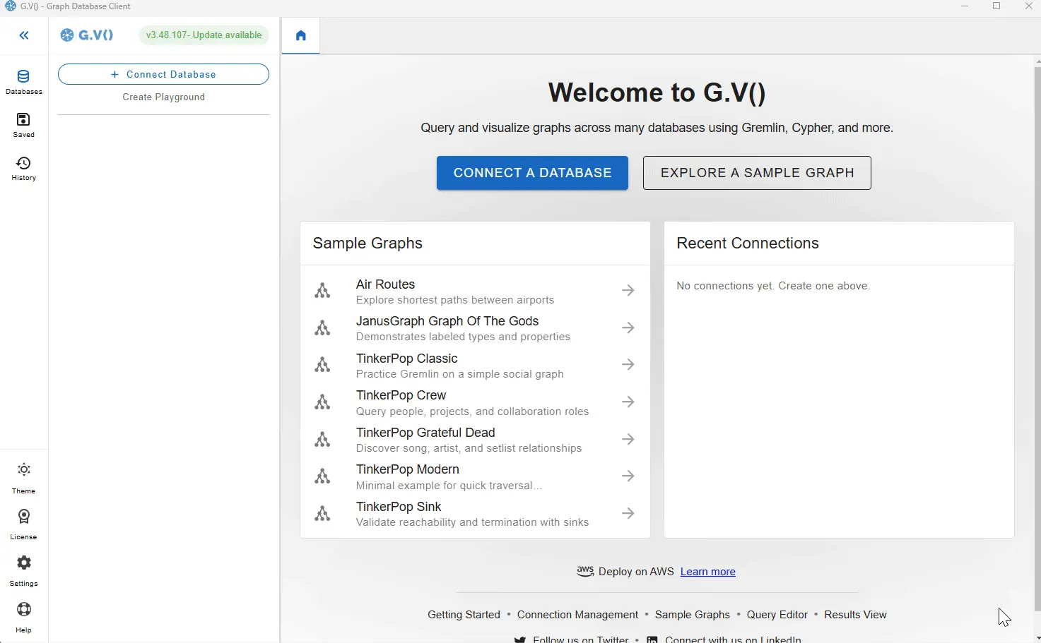 Connecting to Azure Cosmos DB with the gdotv database visualization tool is as easy as 1-2-3!