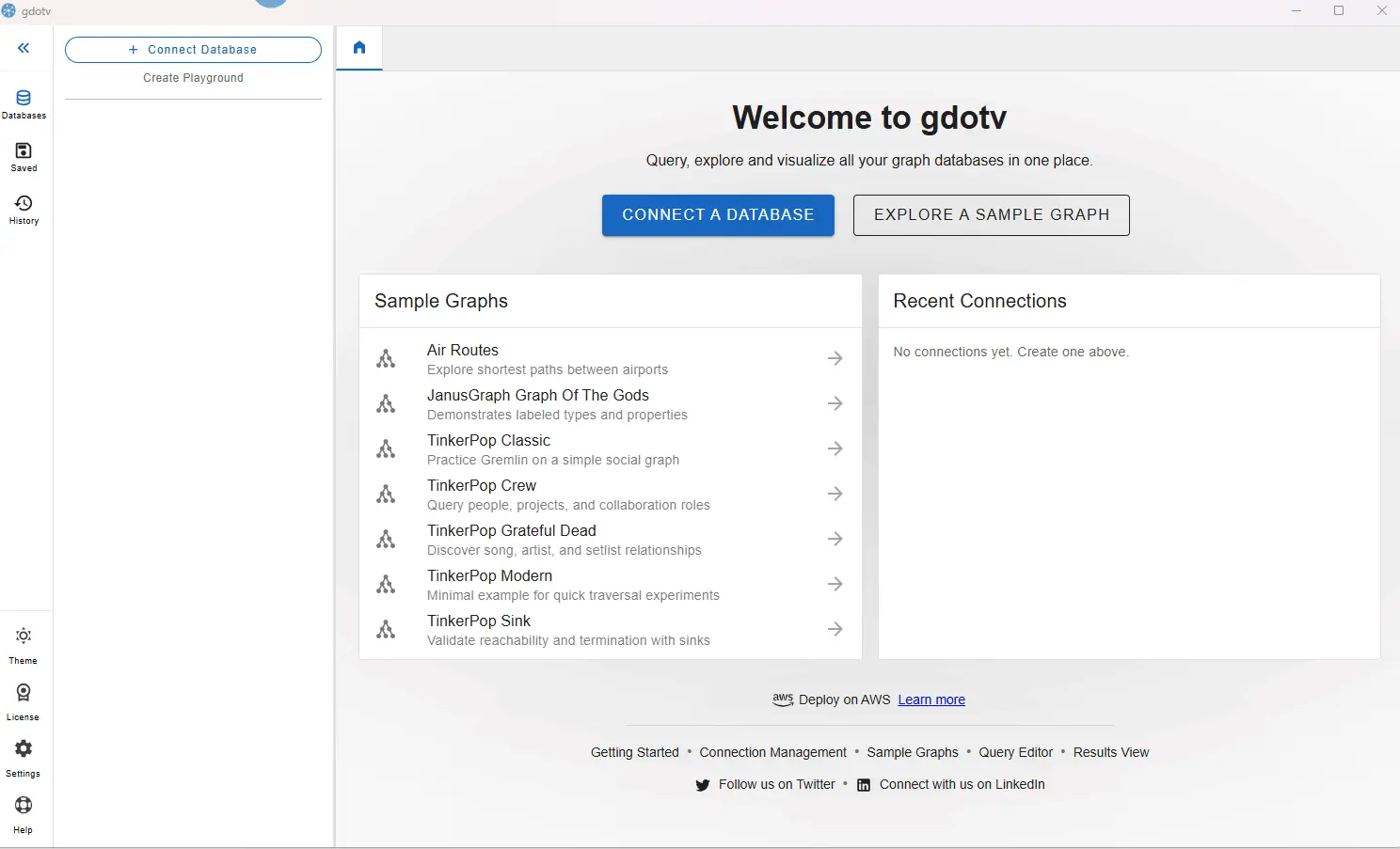 Connecting to Blazegraph with the gdotv database visualization tool is as easy as 1-2-3!