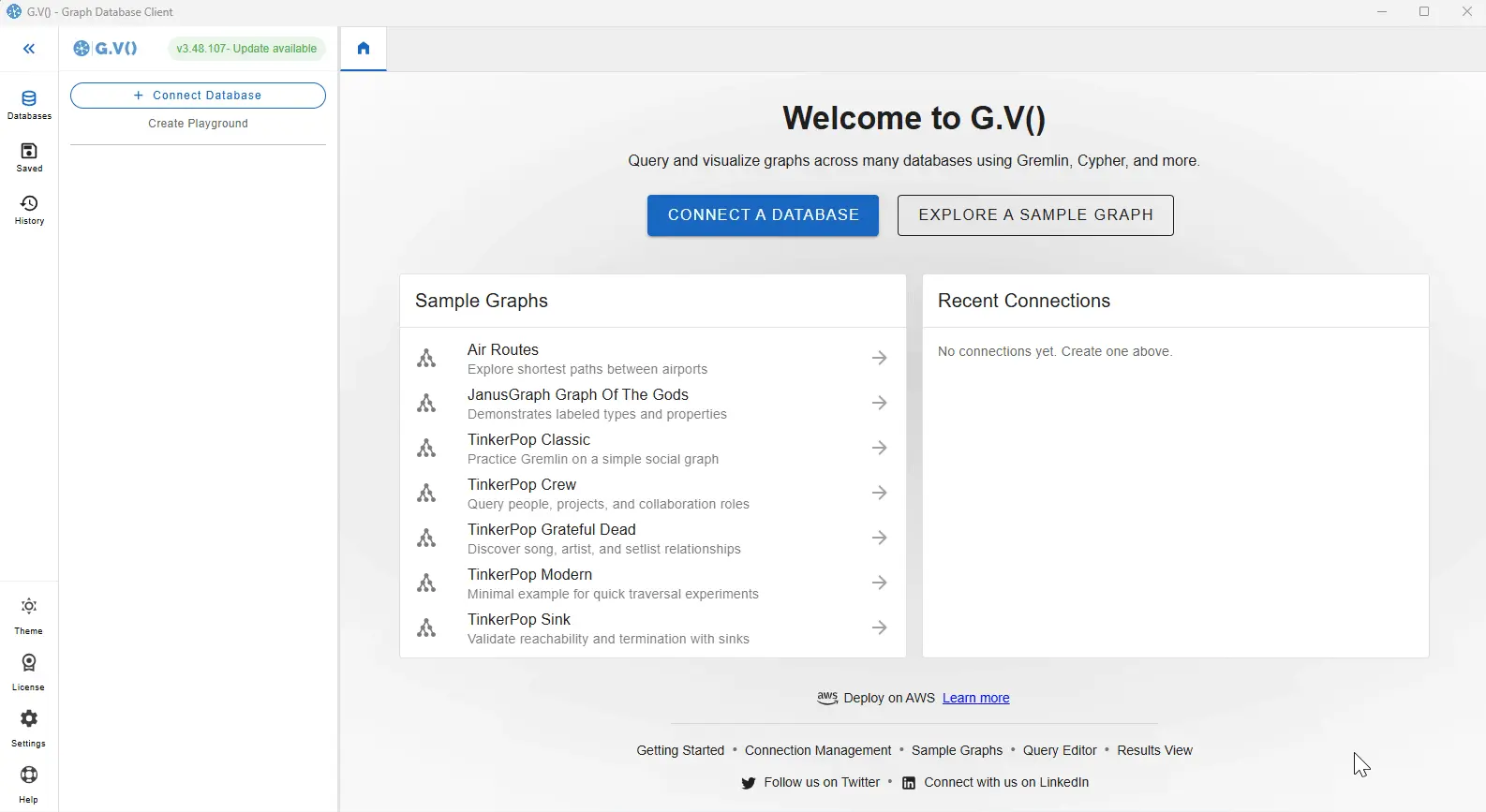 Connecting to FalkorDB with the gdotv database visualization tool is as easy as 1-2-3!