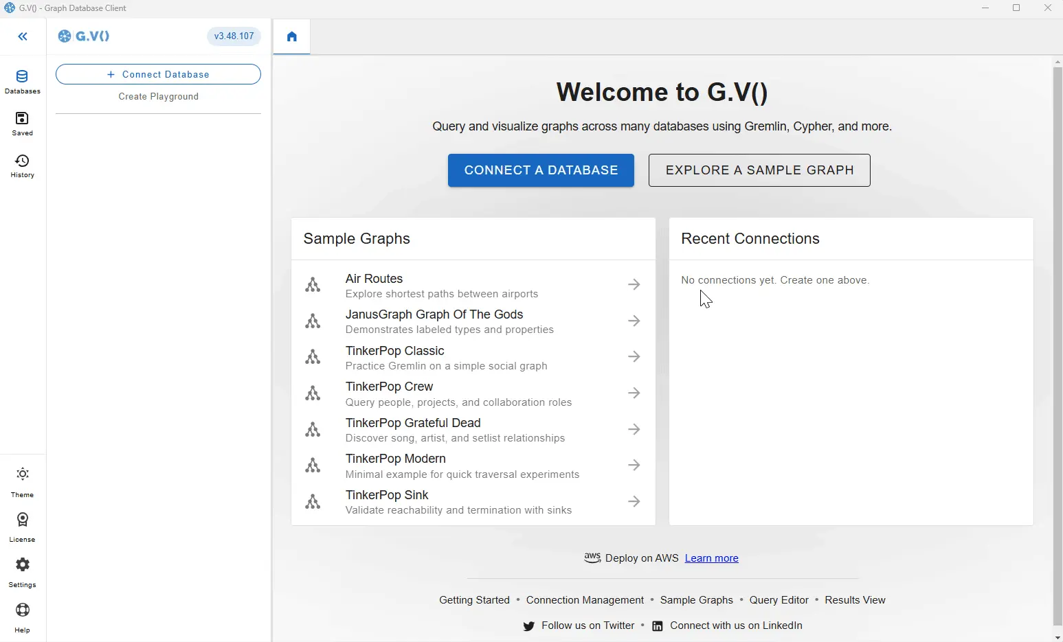 Connecting to Memgraph with the gdotv database visualization tool is as easy as 1-2-3!