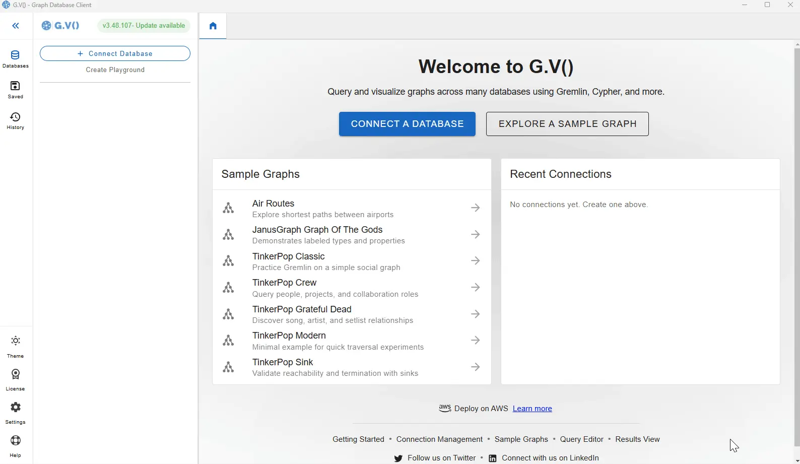 Connection to PuppyGraph with the gdotv database visualization tool is as easy as 1-2-3!