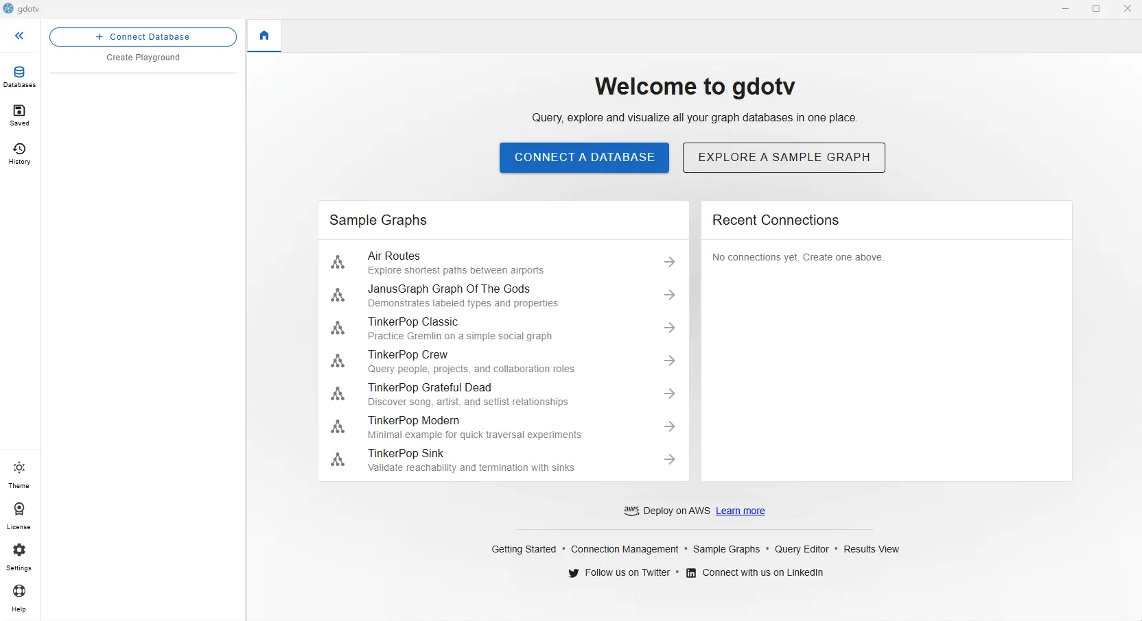 Connecting to QLever with gdotv is as easy as 1-2-3!