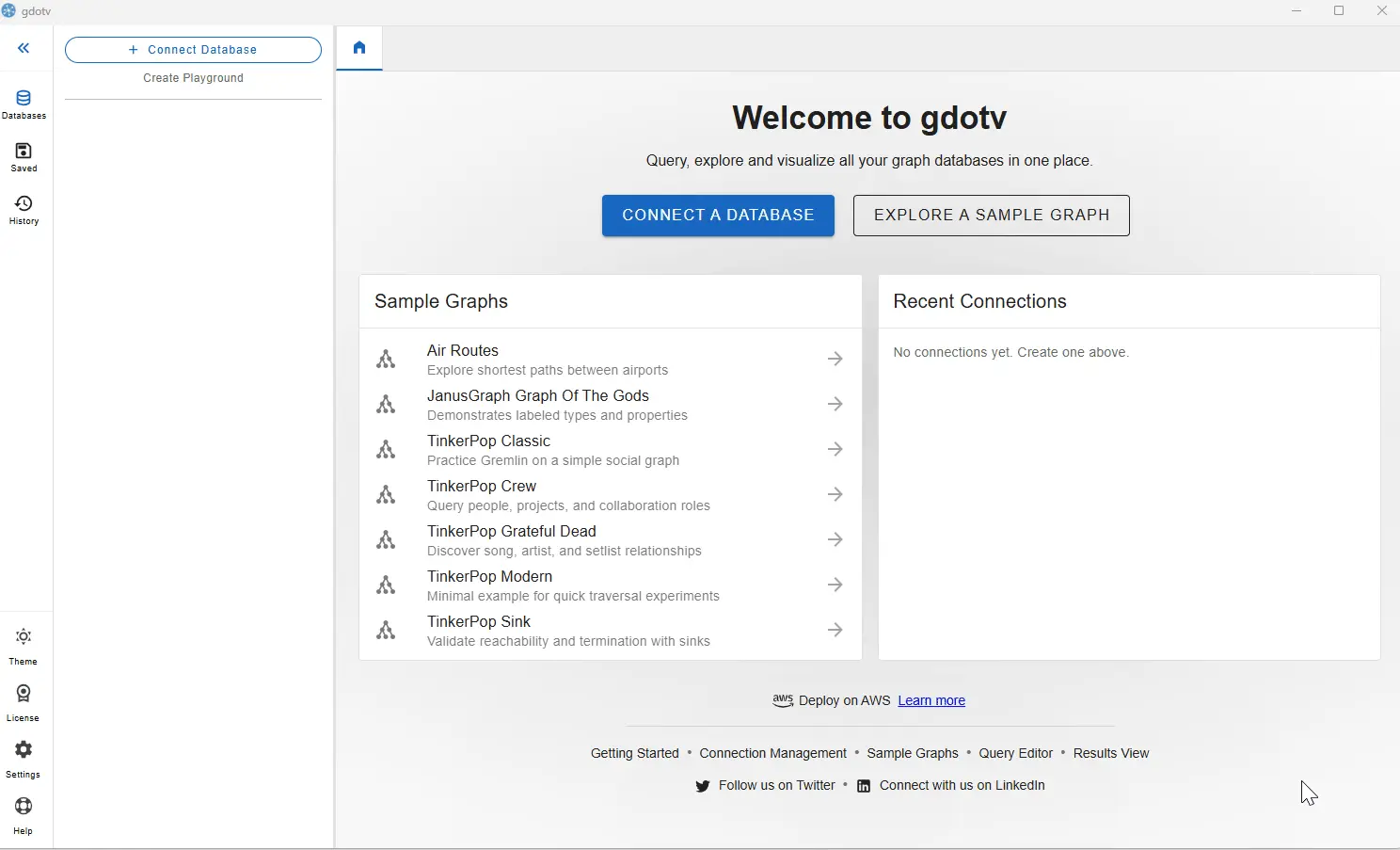 Connecting to Tentris with the gdotv database visualization tool is as easy as 1-2-3!