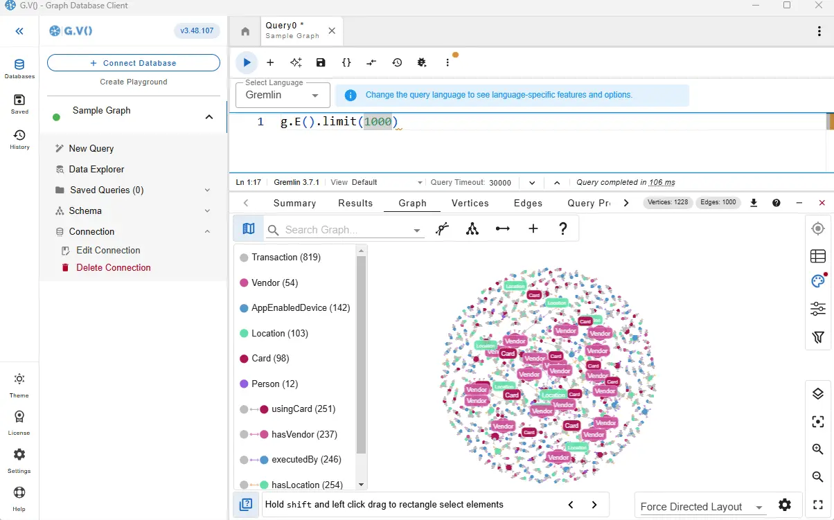 The Graph Data Explorer enables no-code path exploration directly against your PuppyGraph graph database in just a few clicks