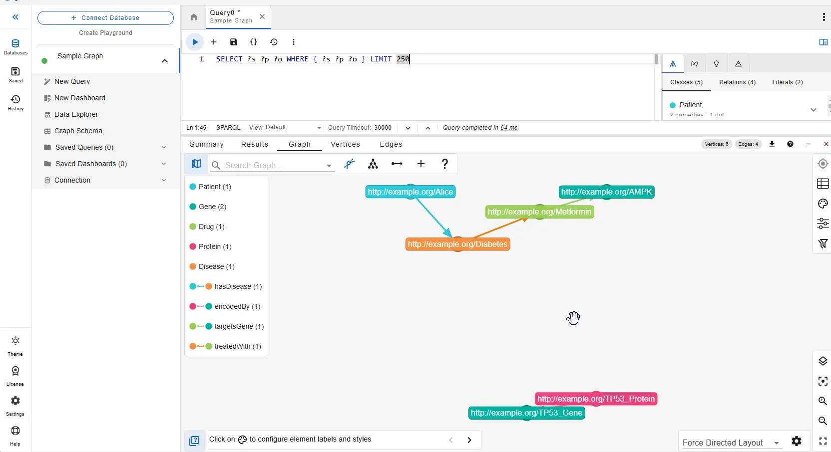 gdotv's graph lets you explore and customize your GraphDB graph.