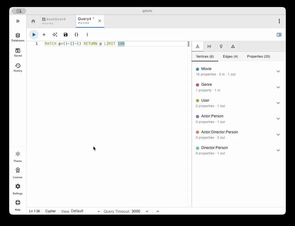 gdotv query editor improvements with an upgraded context window